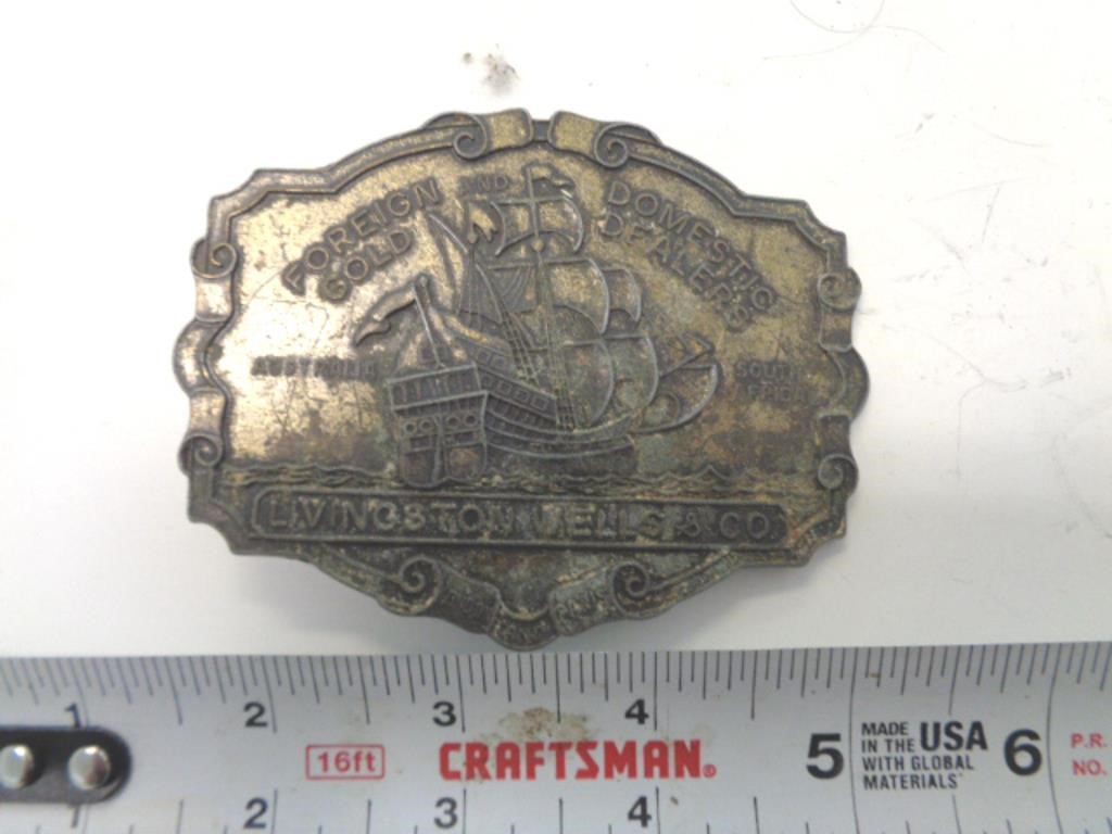 BELT BUCKLE - LIVINGSTON & WELLS CO.