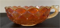 Imperial Marigold Carnival Glass Candy Dish