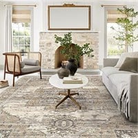 RUUGME Washable 9x12 Area Rugs - Large Rugs for Li