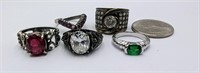 New & Vintage Sterling Fashion Rings