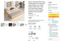 B5063  Dolonm King Size Floating Bed Frame LED Lig