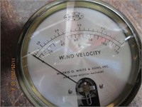 White Wind Velocity Brass Meter