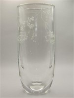 Steuben Etched Vine Art Glass Vase