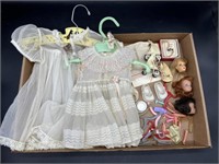 Vintage Doll Dresses, Doll Heads, and More