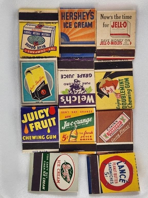 11) VINTAGE ADVERTISING MATCHBOOKS