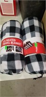 2 12v Heated travel blankets