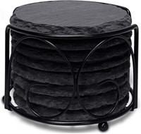 GOH DODD 4 Inch 8Pc Black Slate Coasters