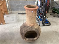 Chiminea clay fire pit