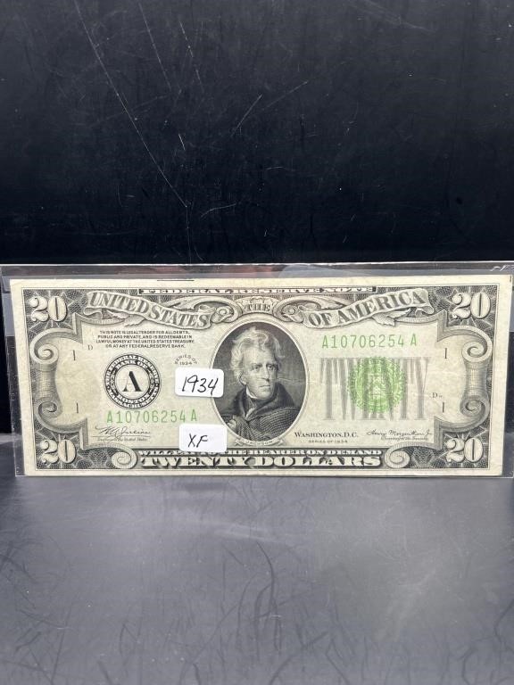 1934 $20 XF Federal Reserve Note