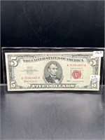 1963 Red Seal $5 U.S. Note