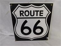 New porcelain Route 66 sign, 11" x 11 1/2"