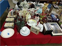 Table Lot China Glassware As Shown