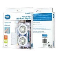 Great Value Wireless LED Puck Lights with Wall Swi