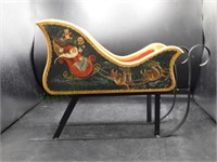 Hand Painted Signed Sleigh on High Rails