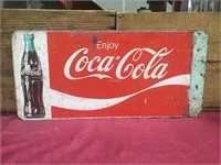 Original Coca Cola Doubled Sided Tin Sign