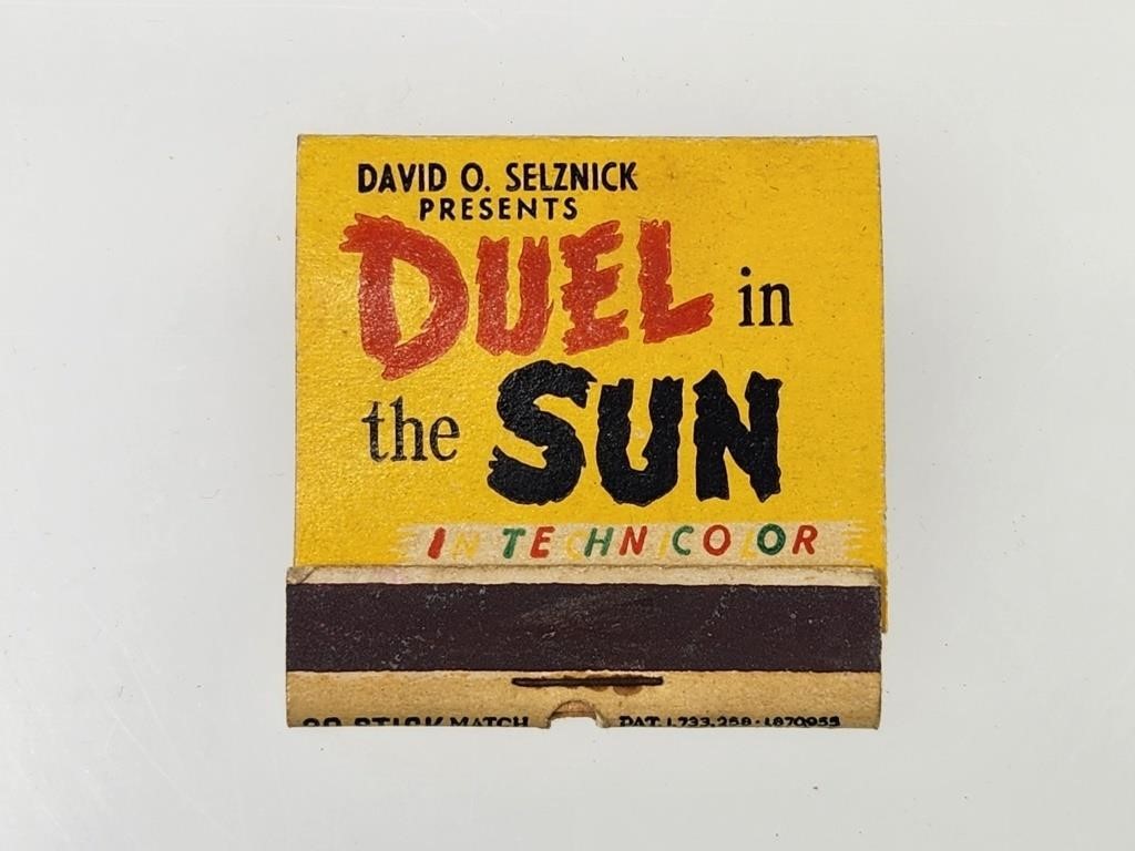 DUEL IN THE SUN MOVIE ADV. MATCHBOOK