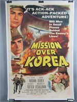 Mission Over Korea 1953 Linen Backed Movie Poster