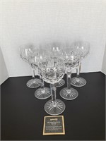 6 Waterford Crystal Lismore White Wine Glasses