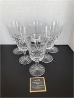 6 Waterford Crystal Lismore Water Glasses