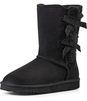 (Used/Like new) KRABOR Womens Suede Snow Boots