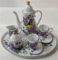 Porcelain Mini Tea Set, Wisteria & Butterfly