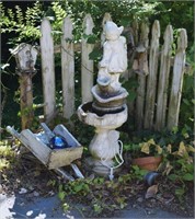 Dutch Girl Statue Water Fountain + Garden Decor