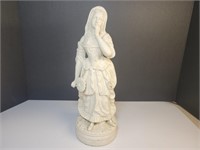 Vintage resin woman statue 13.5" tall