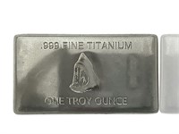 Fine Australlian Titanium Shark 1 Troy Oz Bar