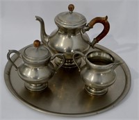 4 pcs Royal Holland Pewter Tea Set