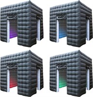 Inflatable Photo Booth Enclosure (Black  Two Doors