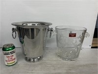 Two decorative ice buckets
