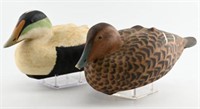 Pair of Bill Conroy Decoys hand carved Scoters