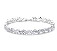 Cubic Zirconia Women's Tennis Bracelet Sterling Si