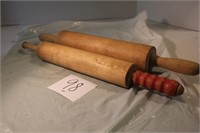 2 VTG ROLLING PINS