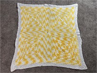 Handmade Yellow/White Crotchet Blanket