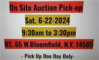 AUCTION PICK UP ...DAY - TIME - LOCATION