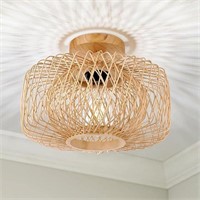 Boho Woven Rattan Light