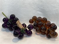 Mid Century Lucite Grapes Purple & Amber, Purple