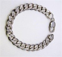 YOOS 925 ITALY HAMMERED CHAIN BRACELET