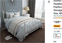 DUMEE Full Size Bed Frame with Headboard