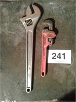 RIDGID PIPE WRENCH, ADJUSTABLE WRENCH