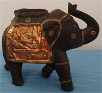 403 - ASIAN ELEPHANT FIGURINE 8"X9.5"