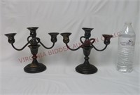 Weighted Reinforced Sterling Silver Candlesticks