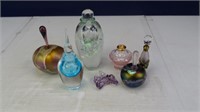 Vintage Glass Perfume Bottles with Stoppers