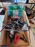 Box lot of battery chargers.