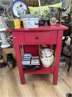 Red Accent Table w/out contents