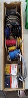 Spools of various colored automotive wire and
