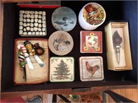 Vintage Collection of Coasters & Cheese Knives