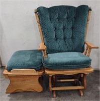 (AA) Cushioned Wooden Rocking Chair (approx 26" x