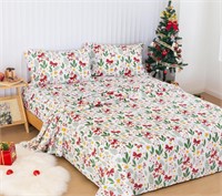 NEW $40 (Q) 4Pcs Christmas Sheet Set